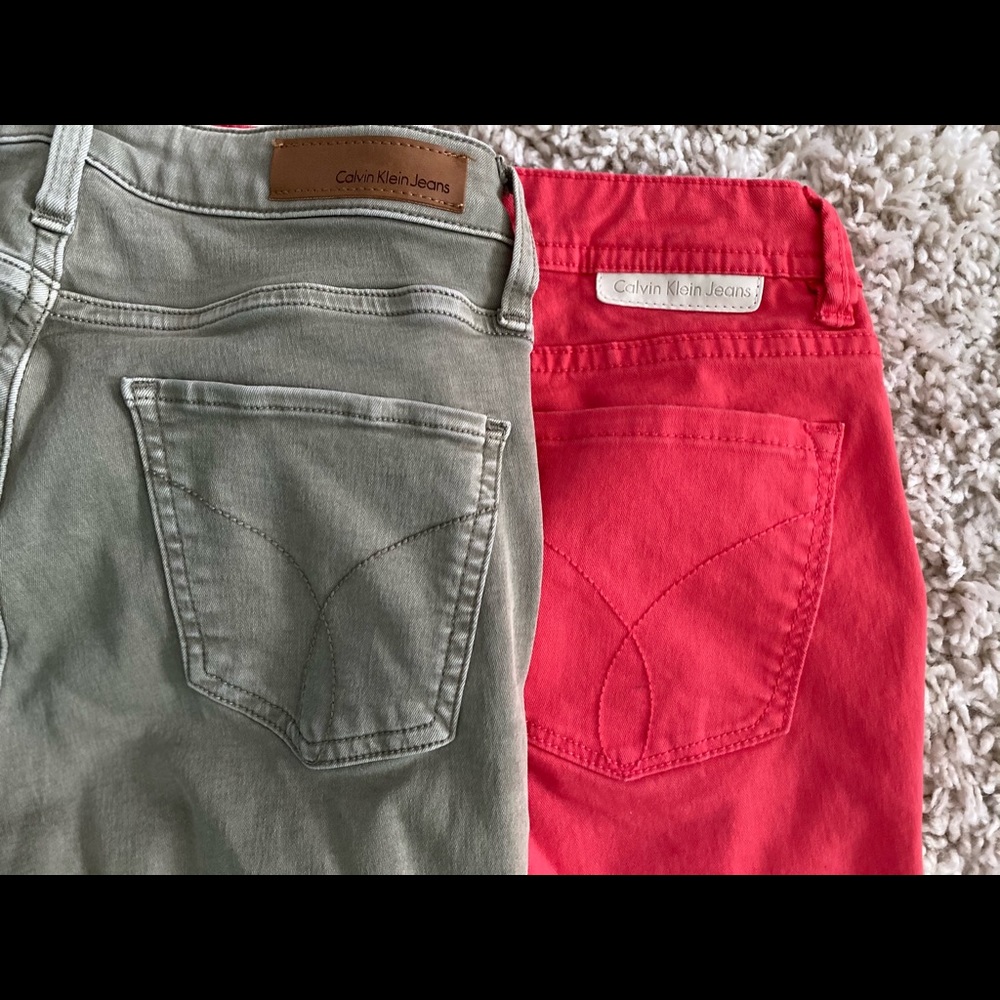 Calvin Klein Jeans (green & salmon)